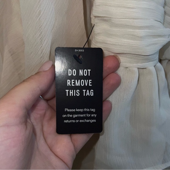 Express Mock Neck Long Sleeve Pleated Waist Tiered Ruffle Mini Dress - Picture 5 of 10